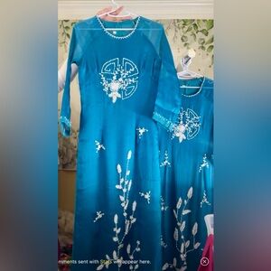 Ao dai to anh kim set/bộ, Vietnamese traditional Long dress truyen thong m 2 new